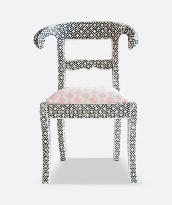 Bone Inlay black Chair