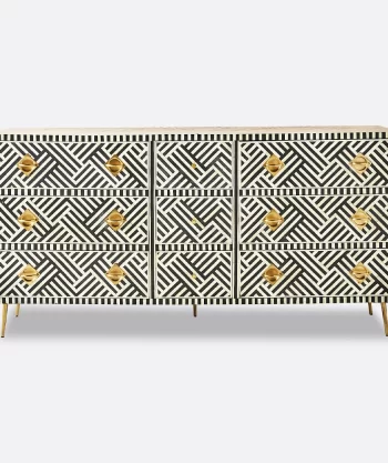 Bone Inlay Black Sideboard