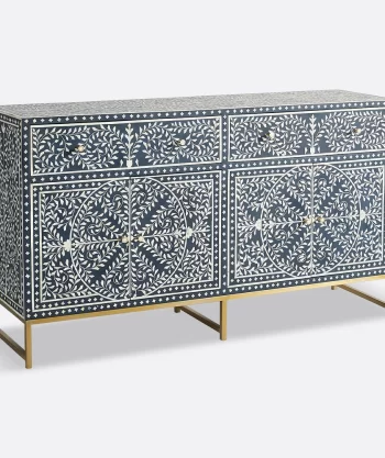 Bone inlay blue buffet