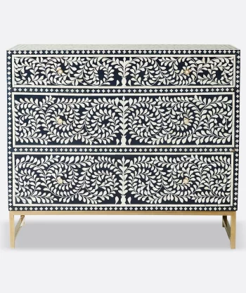 Bone Inlay Blue Dresser