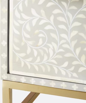 Bone Inlay Floral Drawer