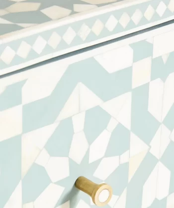 Bone Inlay Green Desk Table