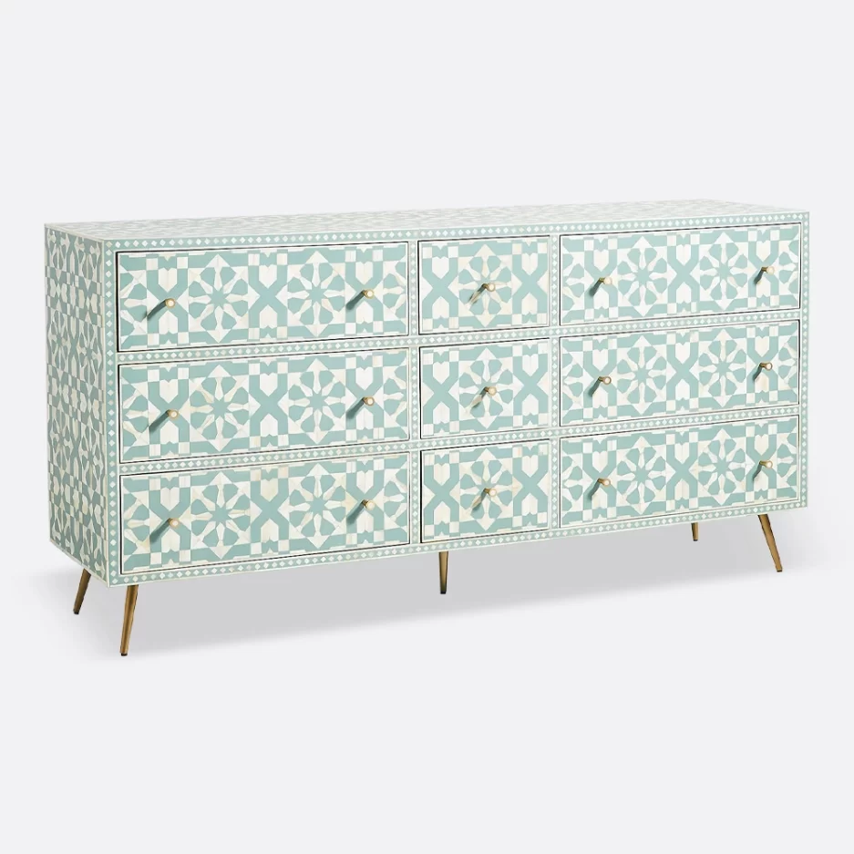 Bone Inlay Moroccan Sideboard