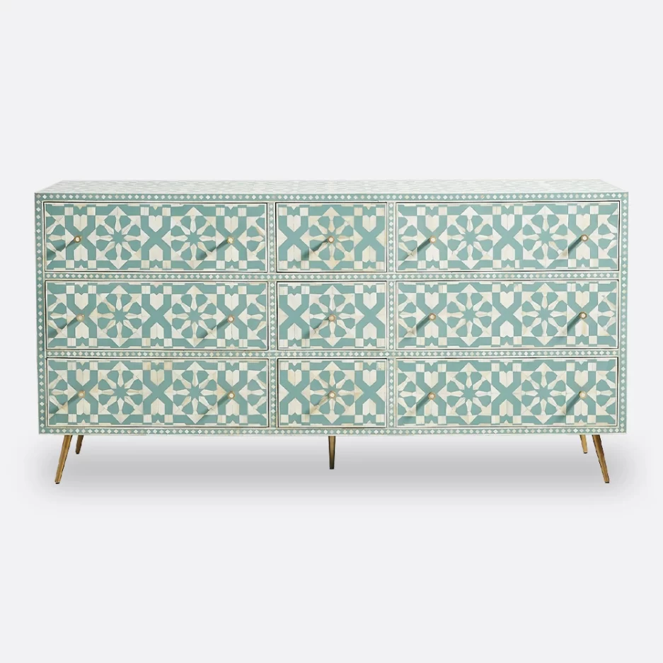 Bone Inlay Moroccan Sideboard