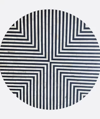 Bone Inlay Round Coffee Table