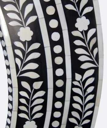 Bone Inlay Round Mirror Frame
