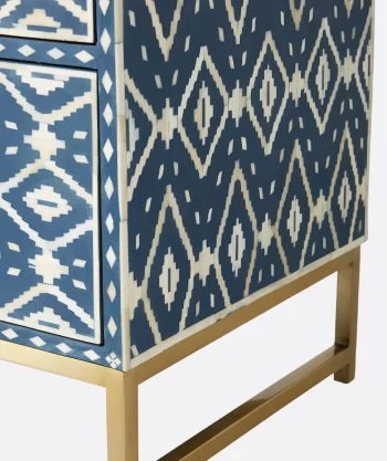 Bone Inlay Three Drawer Dresser