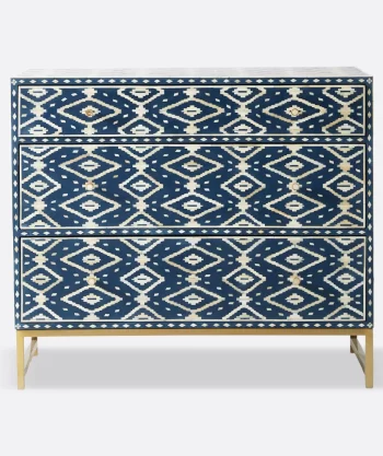 Bone Inlay Three Drawer Dresser