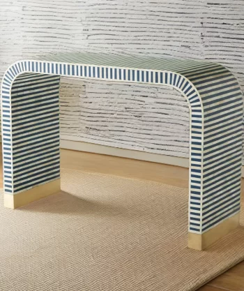 Bone inlay waterfall console