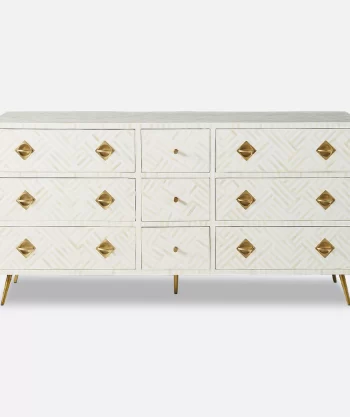 Bone inlay white sideboard
