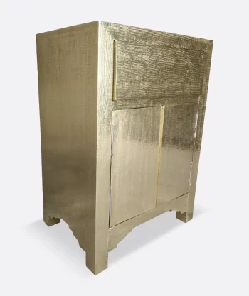 Brass Clad Bedside Table