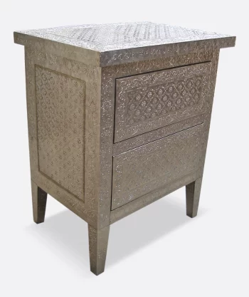 German Silver Clad Bedside