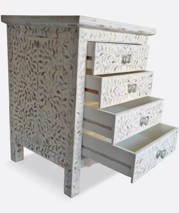 Mop Inlay Bedside Table