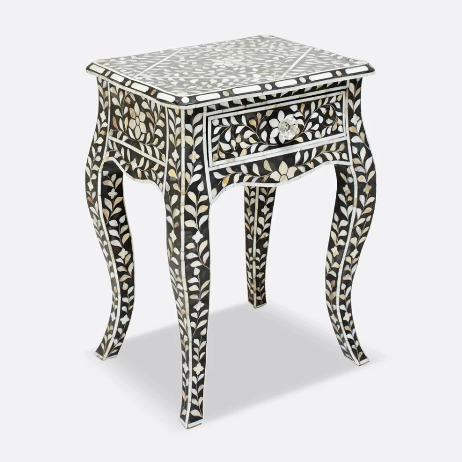 Mop Inlay Side Table