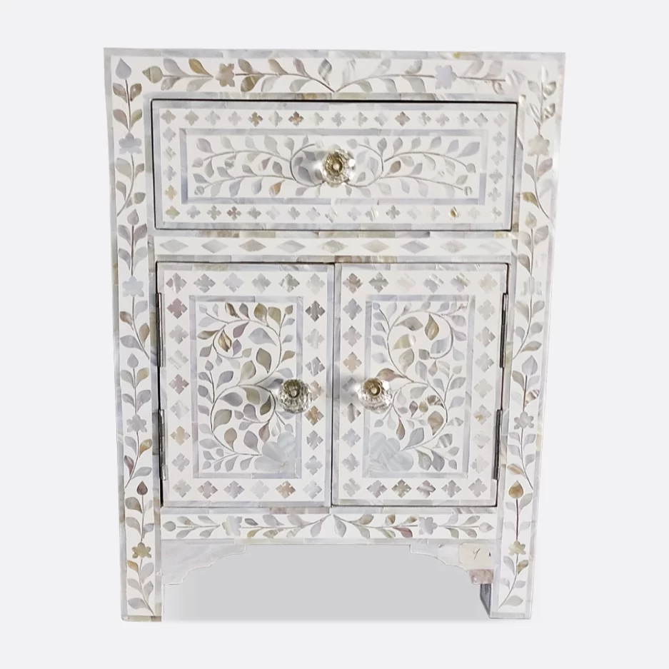 Mother of pearl Inlay Bedside