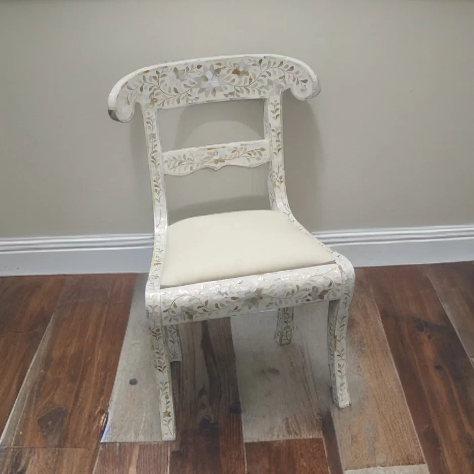 Luxurious Mother of pearl inlay chair