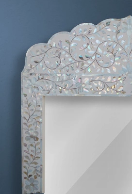 Mother of pearl inlay mirror frame
