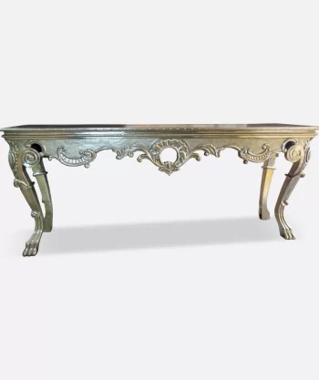White Metal Console Table