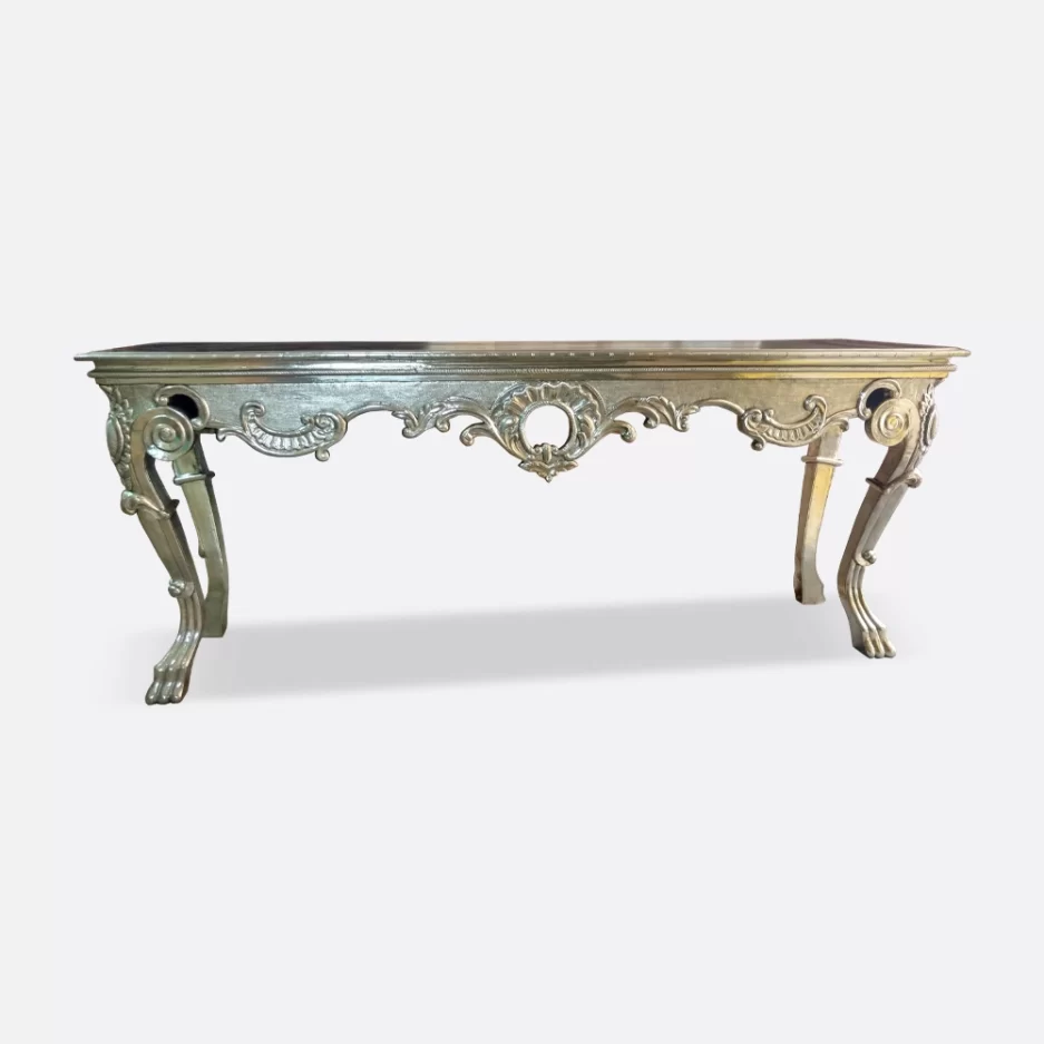 White Metal Console Table