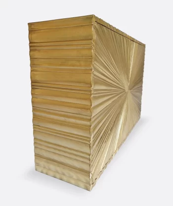 Brass Clad Sunburst Cabinet