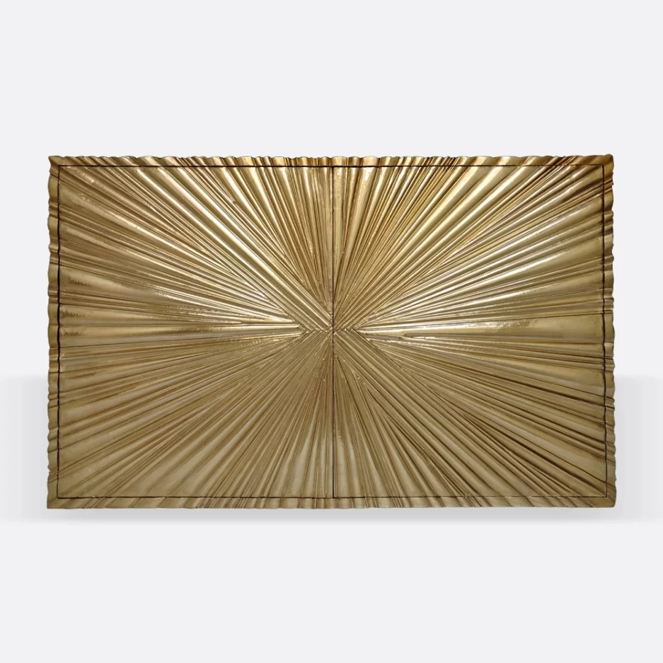 Brass Clad Sunburst Cabinet