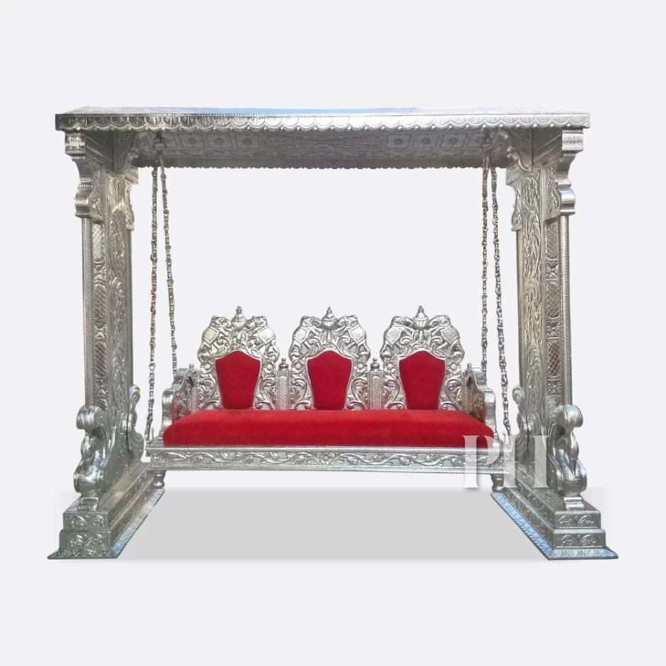 German Silver 3 Seater Jhula