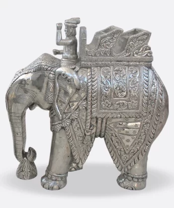 German Silver Elephant Statue