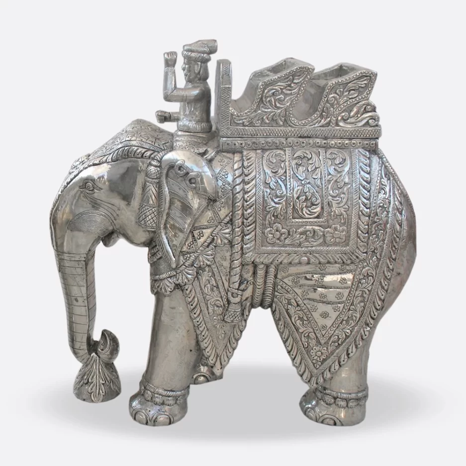 German Silver Elephant Statue