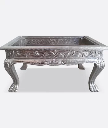 White Metal Coffee Table