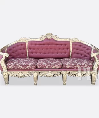 German Silver Fitted Sofa