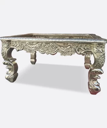 German Silver Glass Coffee Table