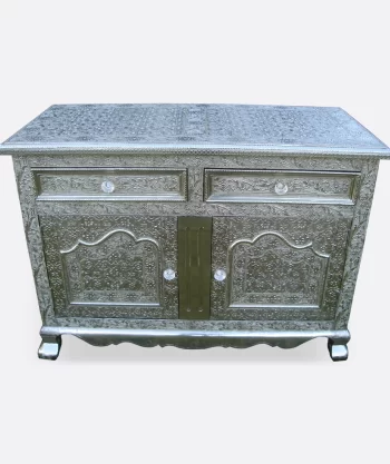 German Silver Kitchen Cabinet