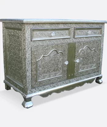 German Silver Kitchen Cabinet