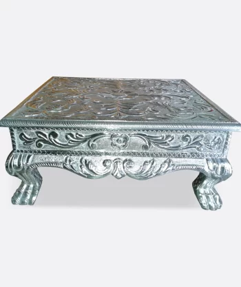 German Silver Pooja Chowki