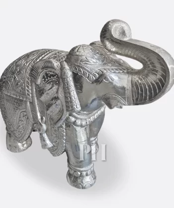 Silver Elephant Idol
