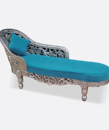 Silver Modern Lounger Sofa