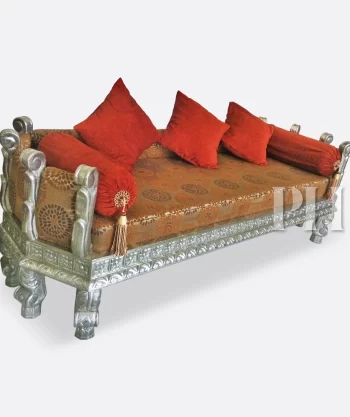 White Metal Clad Sofa