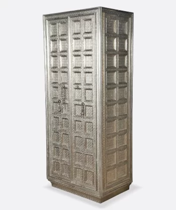 German Silver Fitted Cupboard